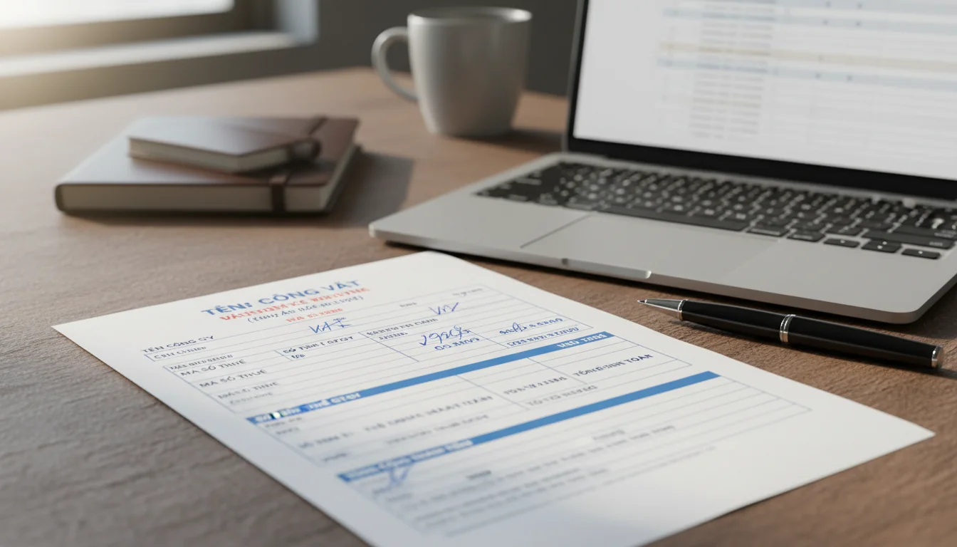 Vietnamese VAT invoice document.