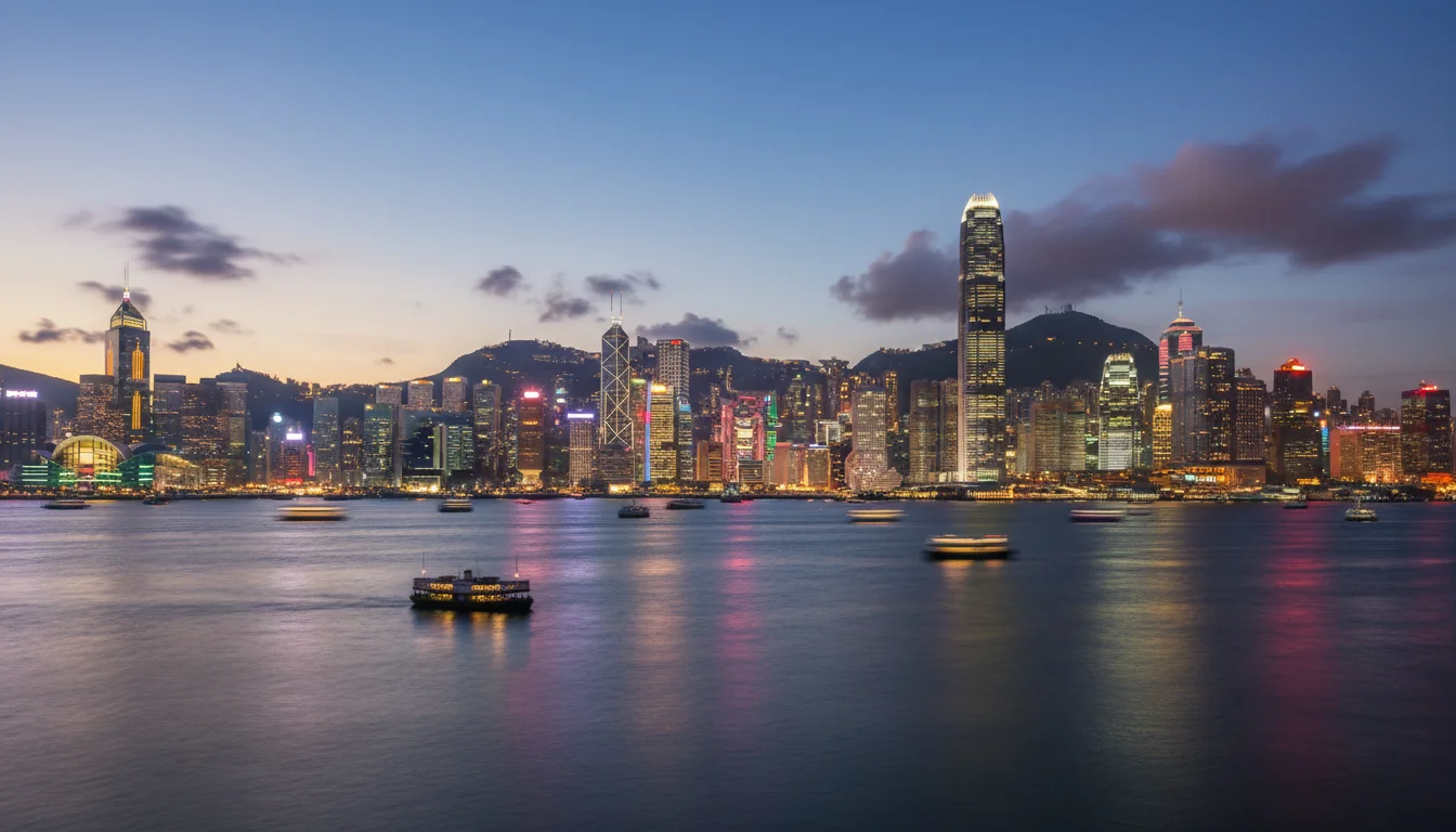 Hong Kong skyline with office buildings
