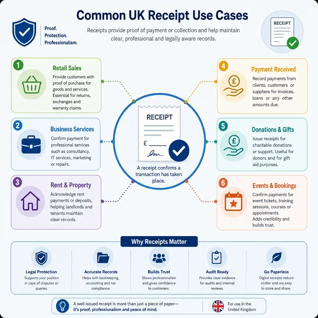 Common UK Receipt Use Cases