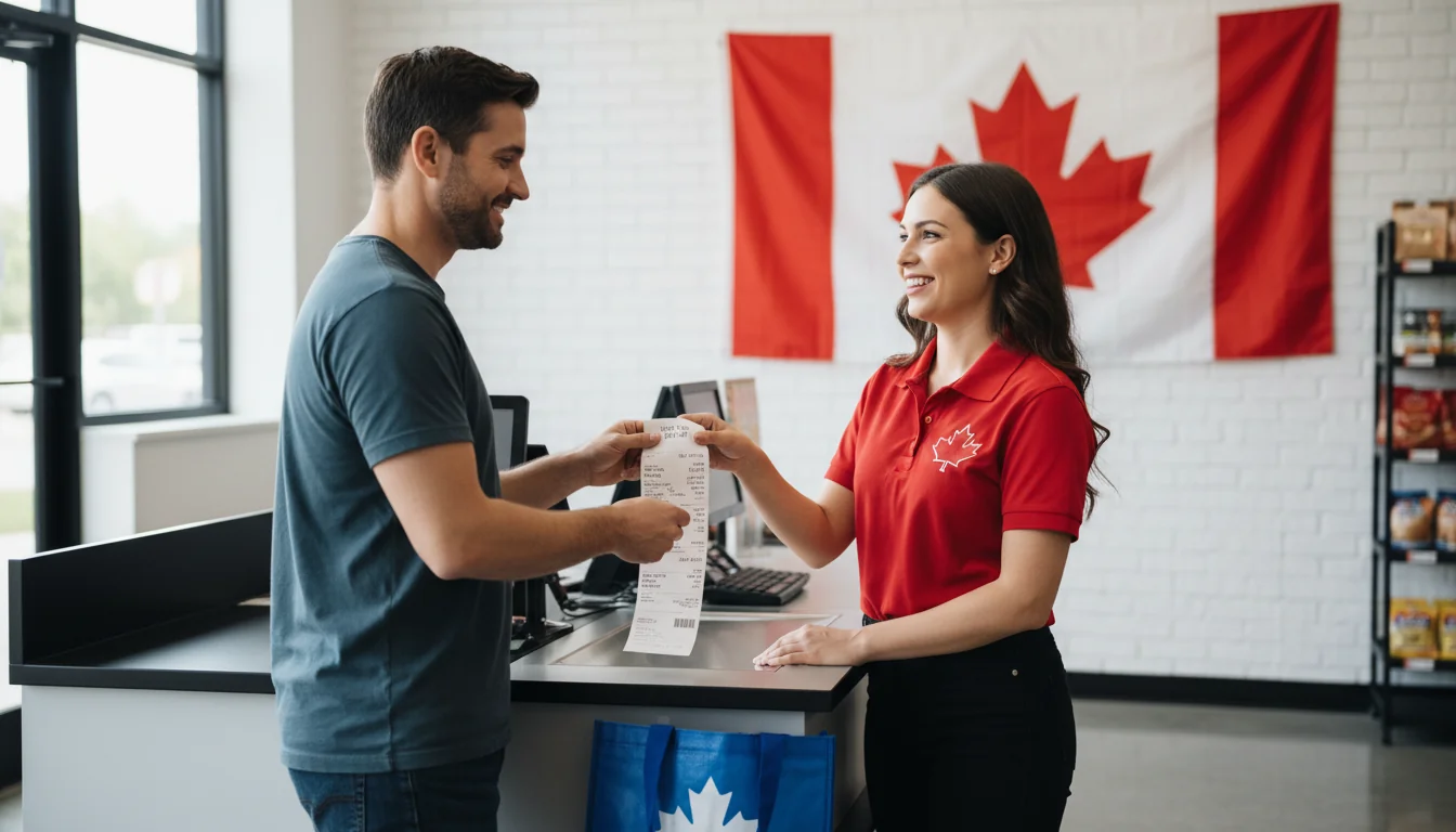 Issuing a receipt to customer