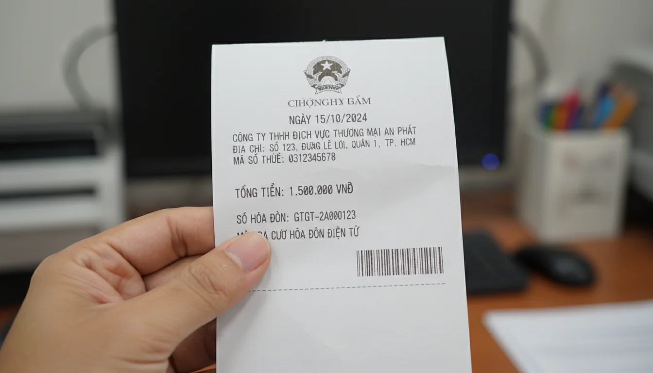 Official Vietnamese receipt sample
