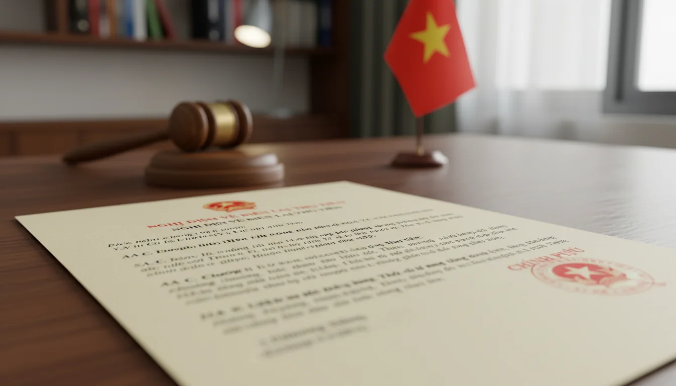 Vietnamese legal document on receipts