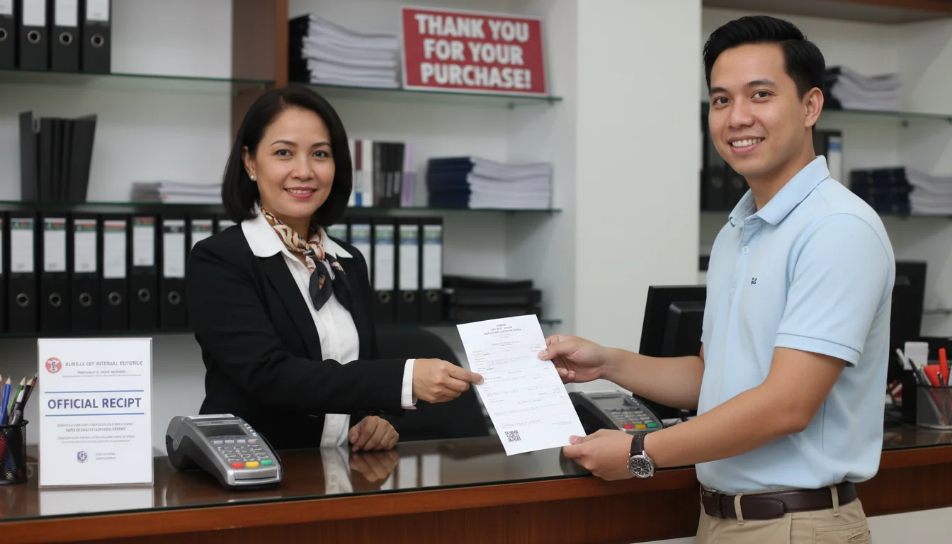 Taxpayer receiving compliant receipt