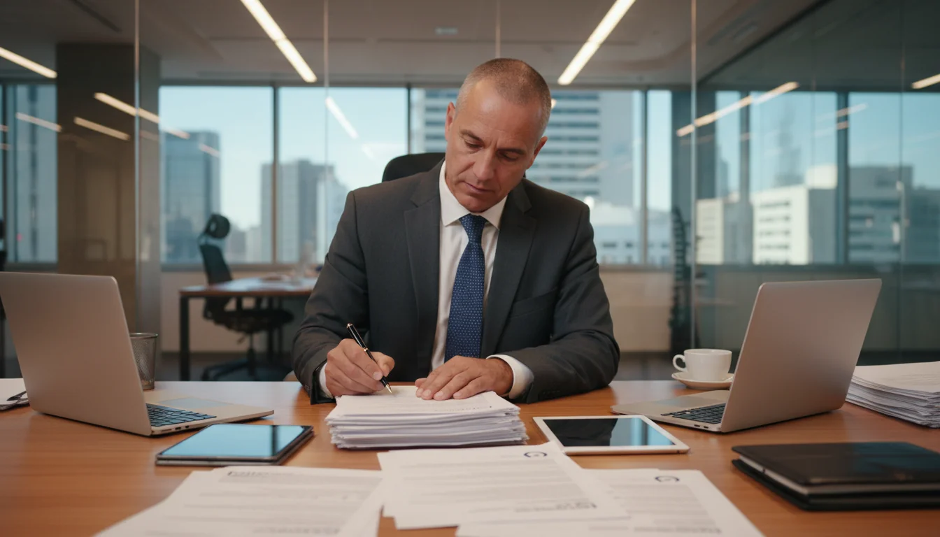 Professional signing receipt documents