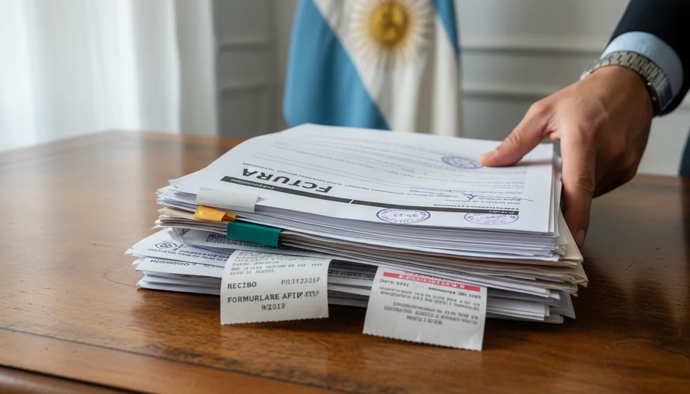 Stack of Argentine corporate documents