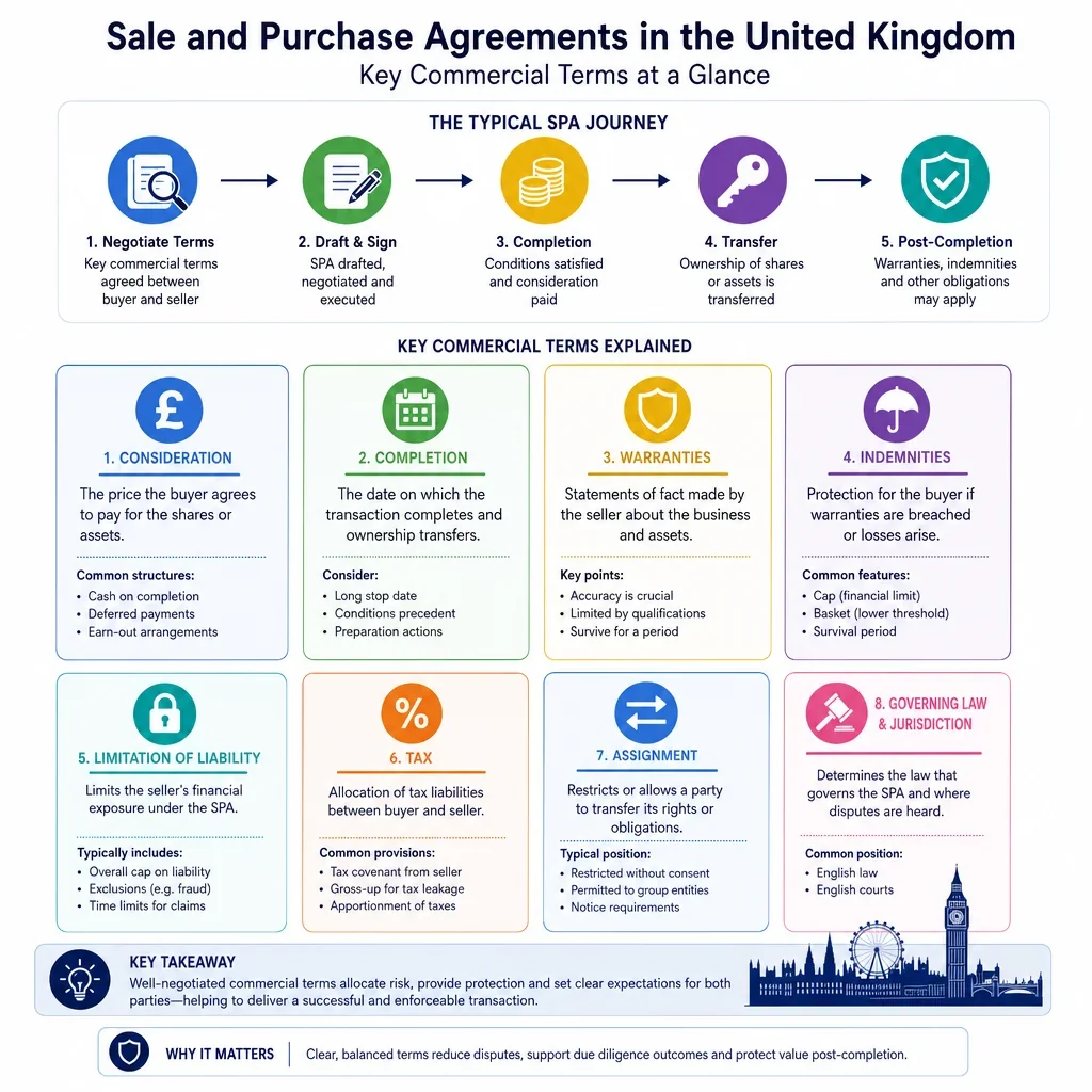 Key Commercial Terms for Sale and Purchase Agreements