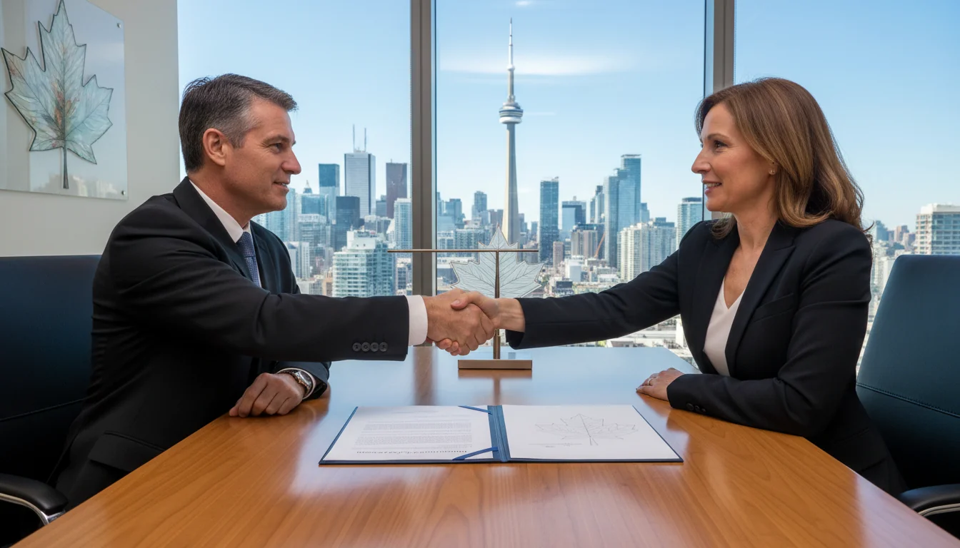 Canadian real estate contract signing