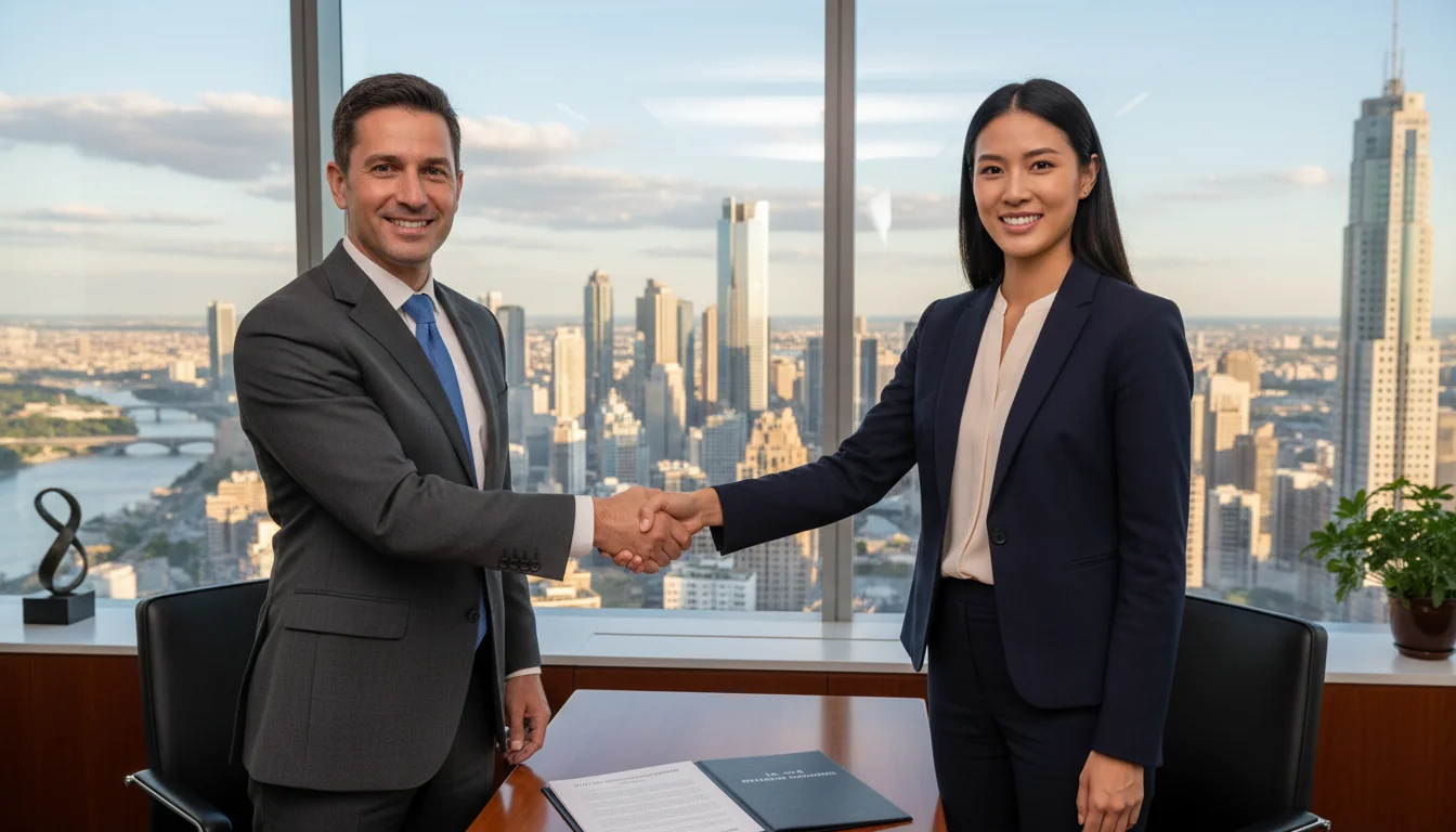 Handshake sealing property deal