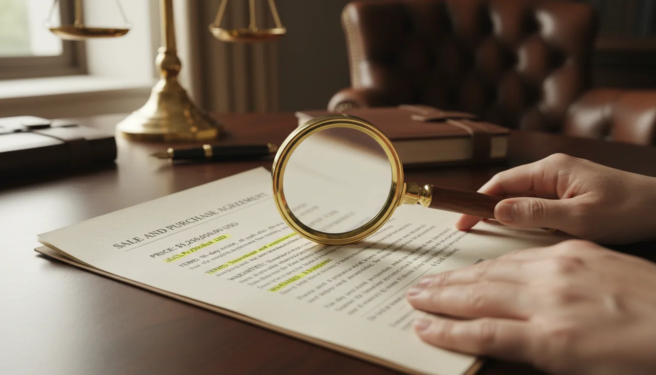 Key clauses in purchase contract