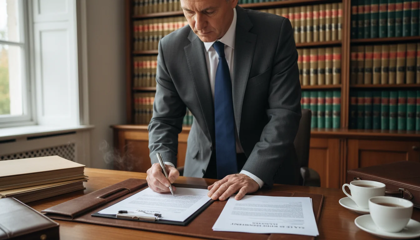 Hand signing contract agreement