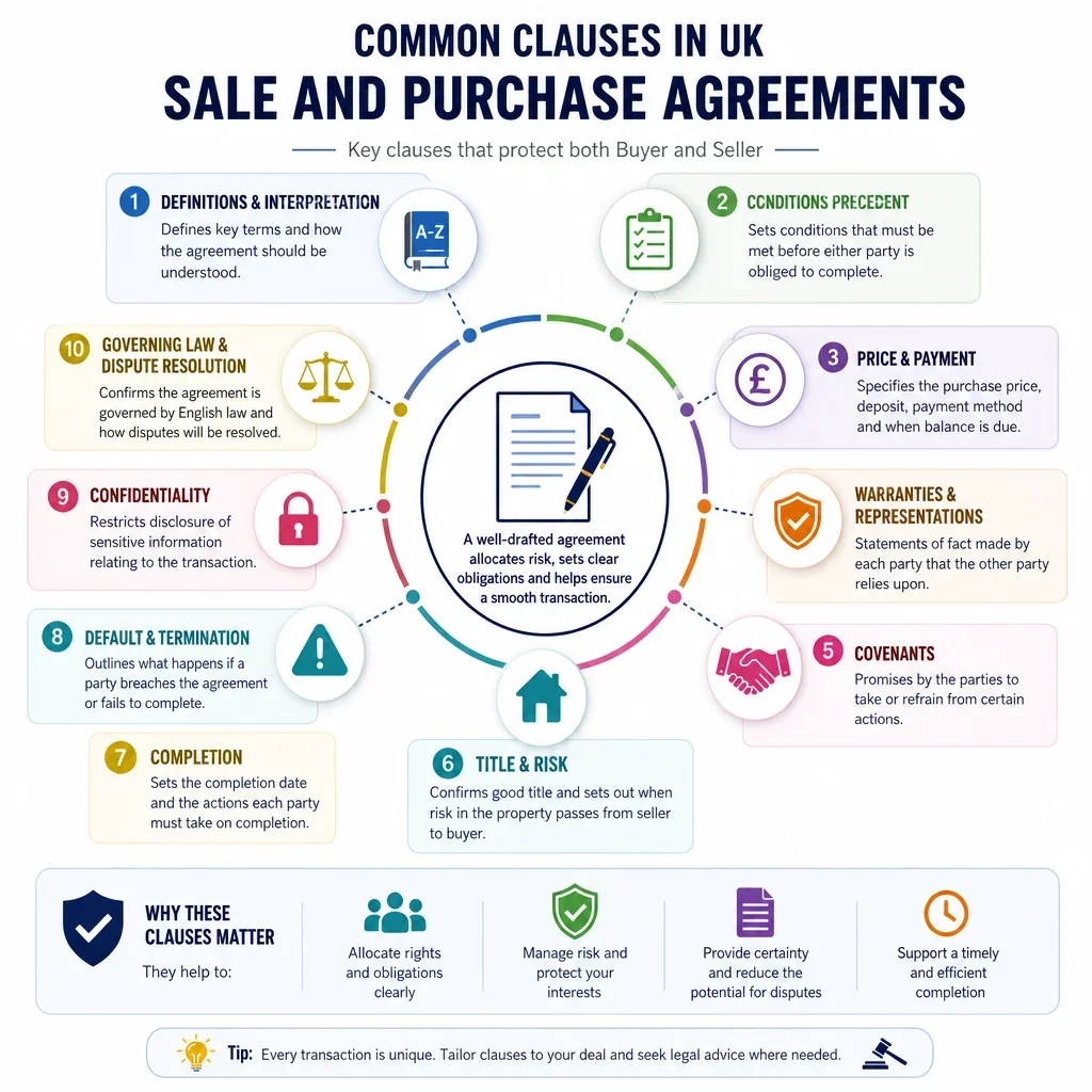 Common Clauses in UK Sale and Purchase Agreements