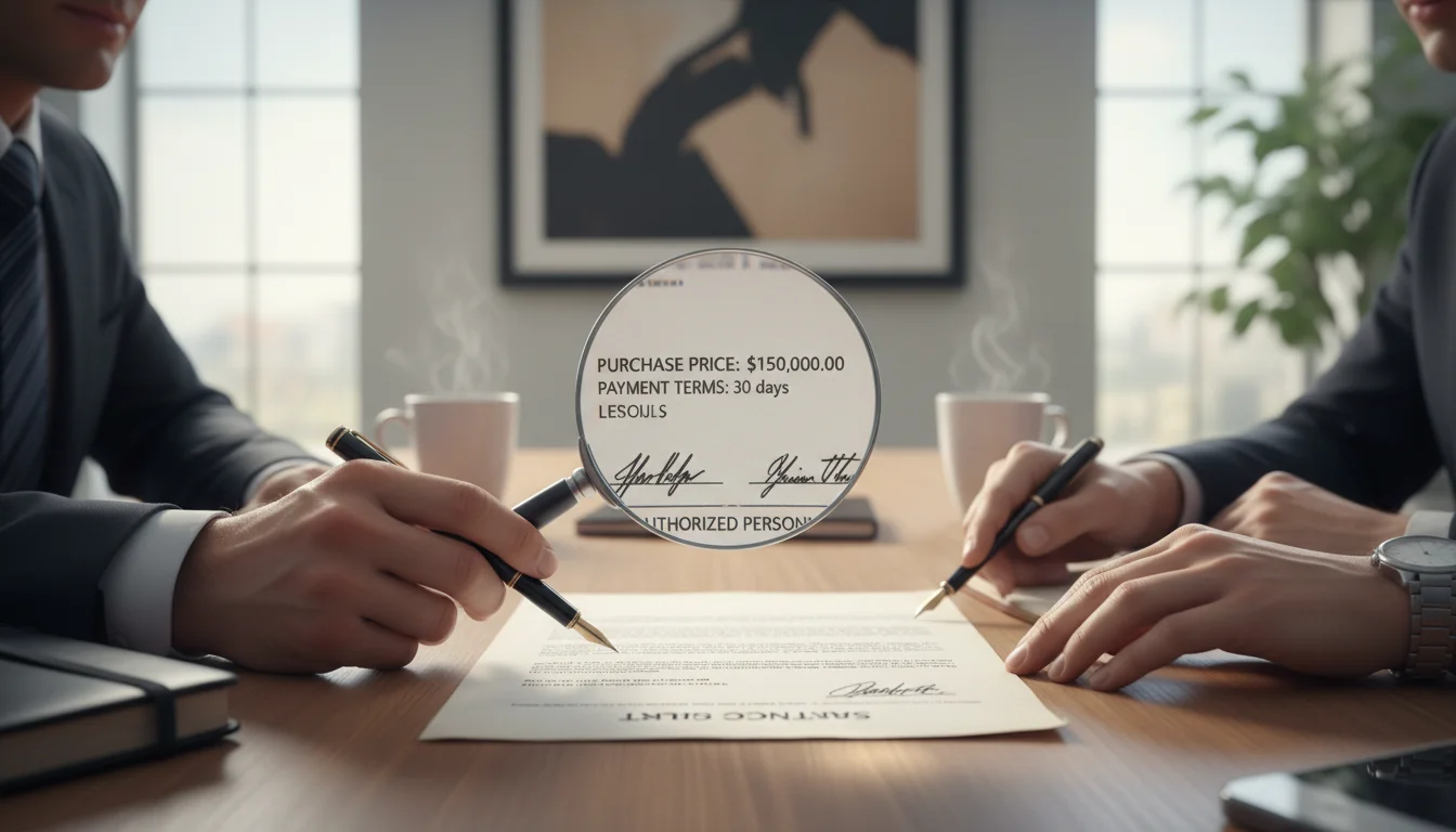 Key elements of purchase contract