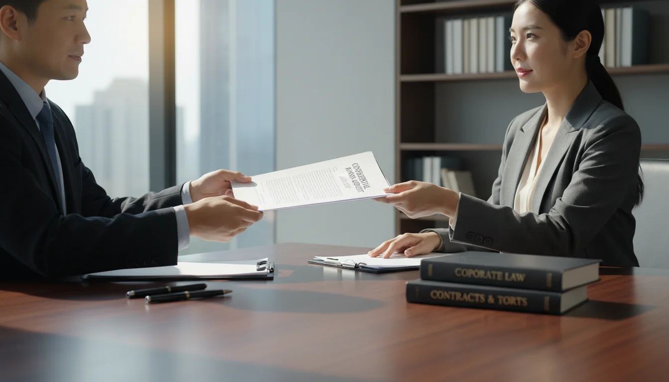 Professional signing sales contract