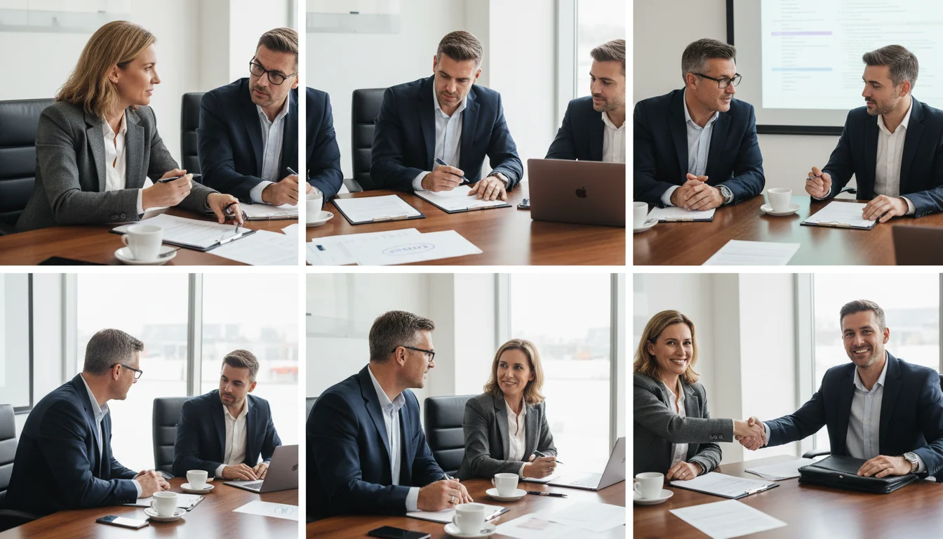 Step-by-step contract guide illustration