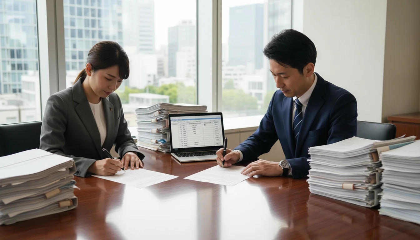 Japanese contract signing scene