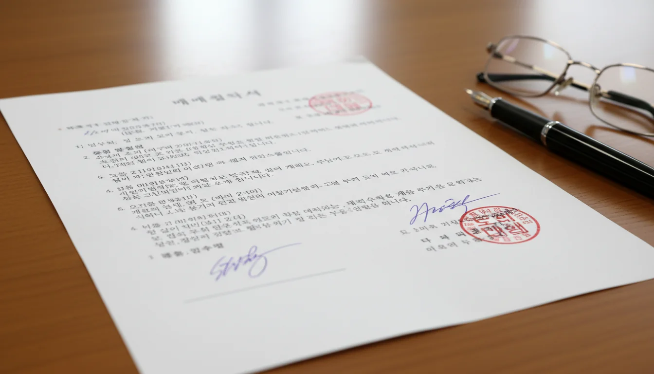 Legal document close-up