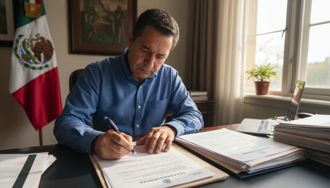 Person completing sworn declaration form