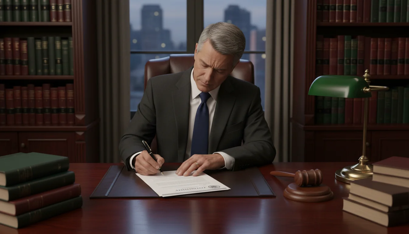 Person signing affidavit document