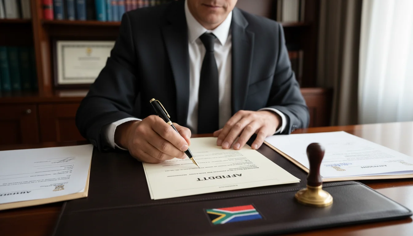 Person signing legal document