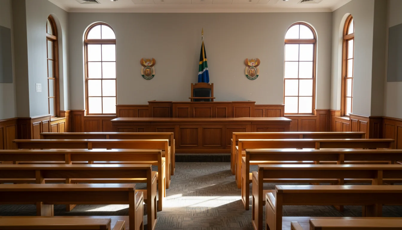 South African courtroom interior scene