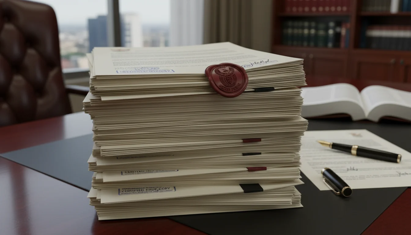Stack of official affidavits