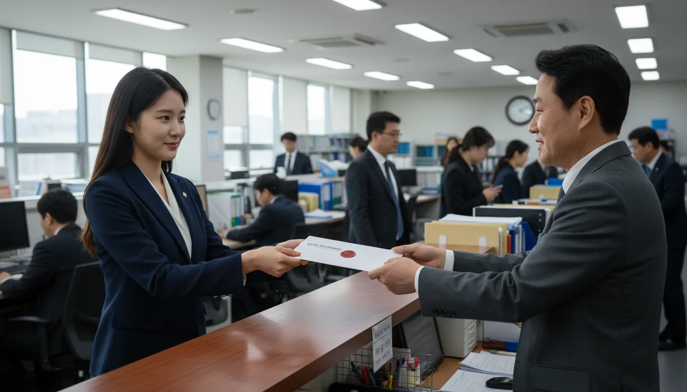 Submitting declaration at government office