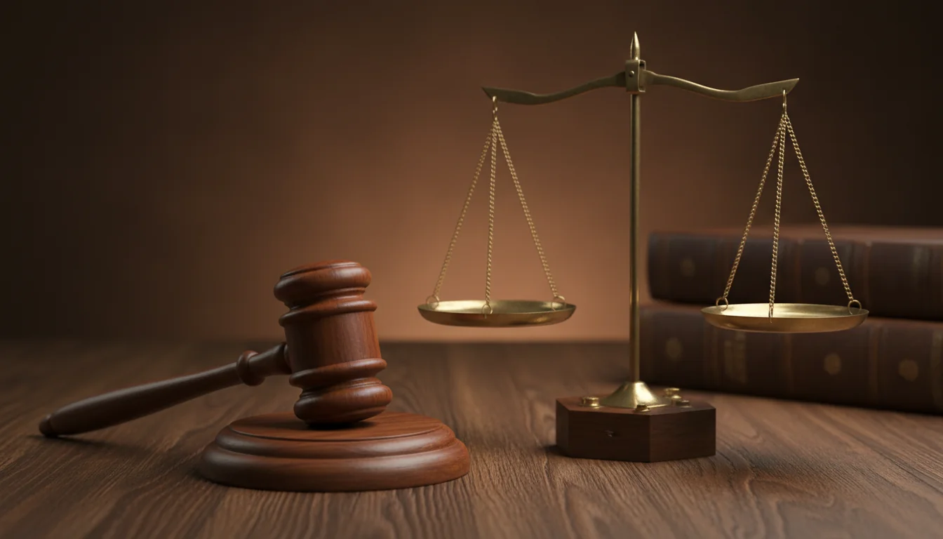 Gavel and scales of justice