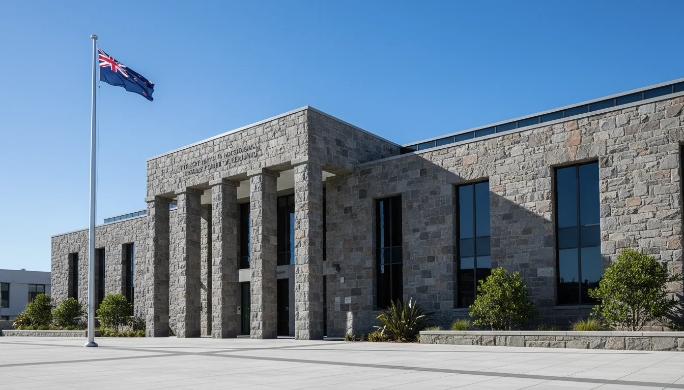 New Zealand courthouse exterior