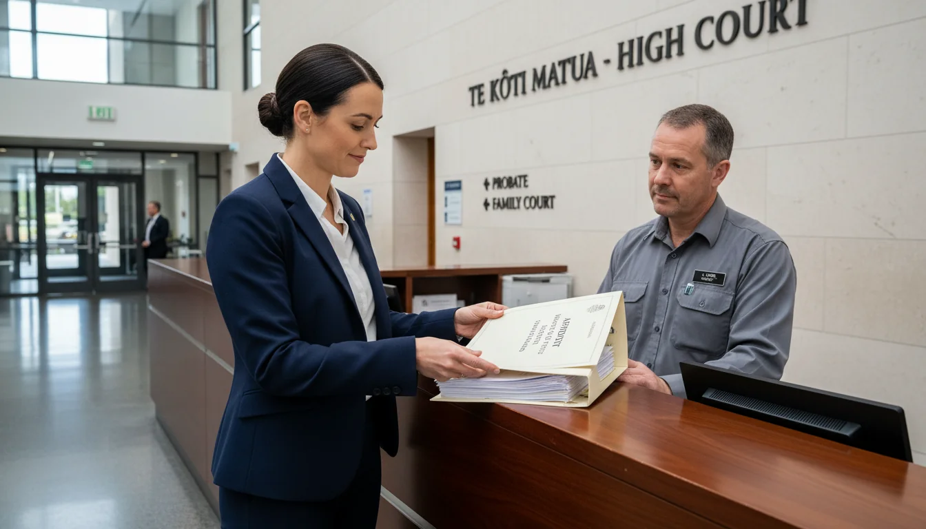 Filing affidavit at court