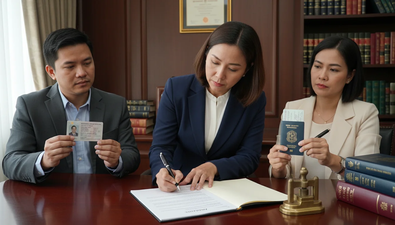 Signing affidavit with witnesses