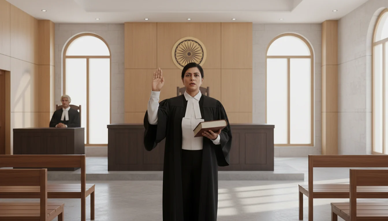 Courtroom oath-taking ceremony