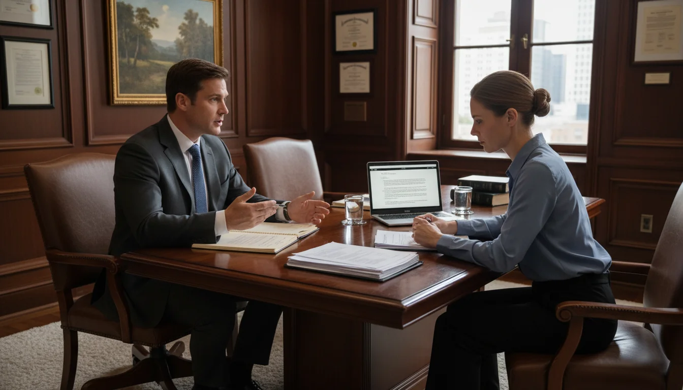 Adult consulting lawyer for affidavit