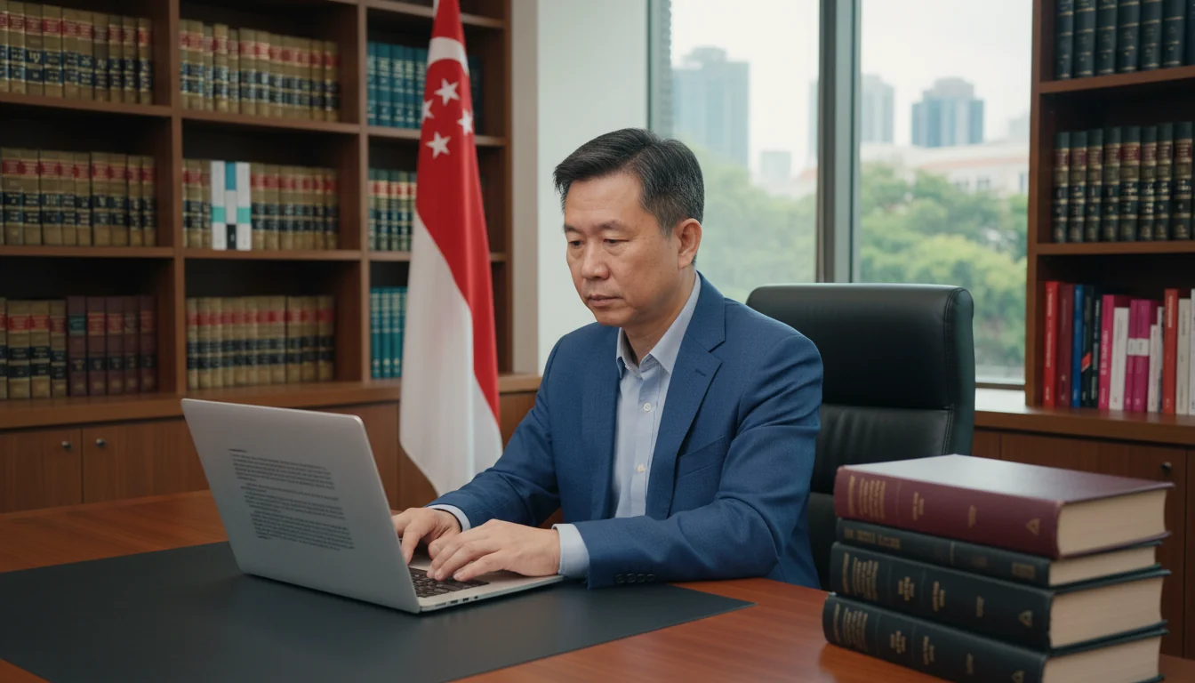 Person drafting affidavit at desk