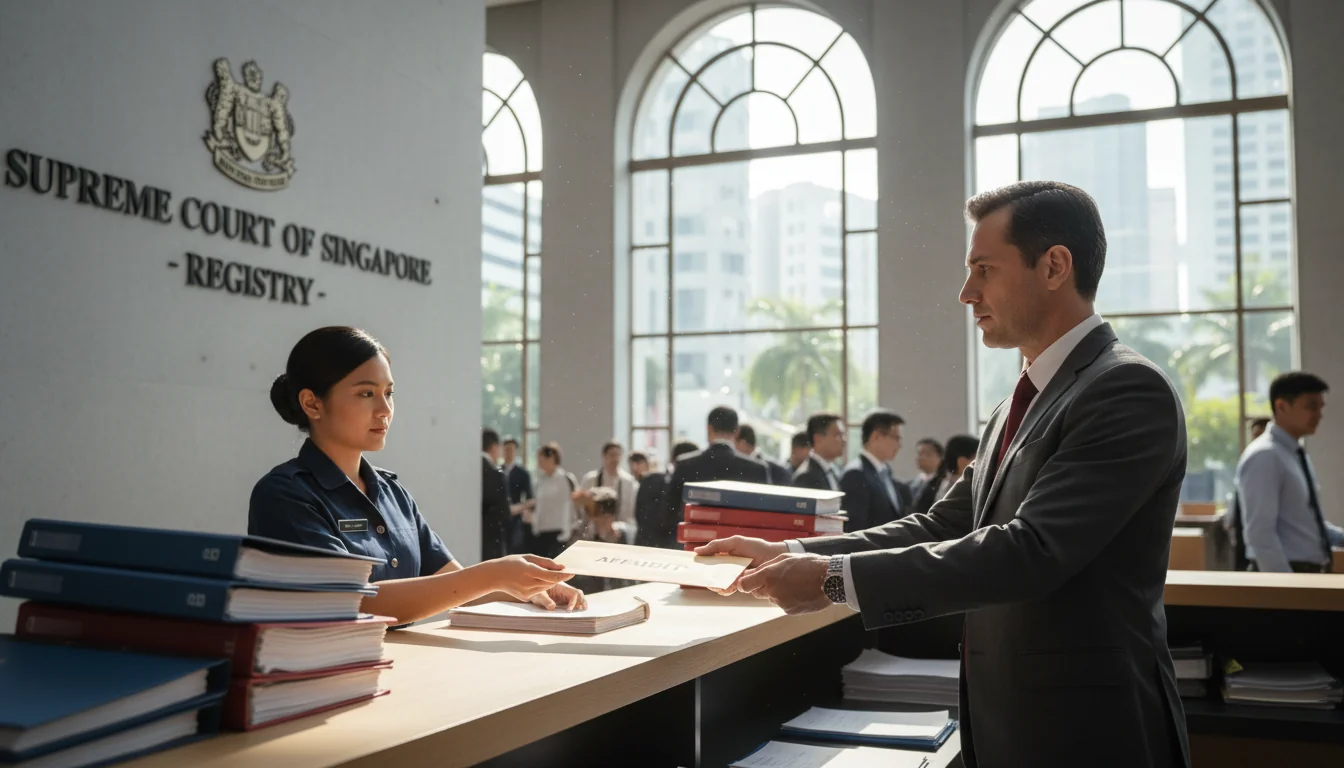 Submitting affidavit to court