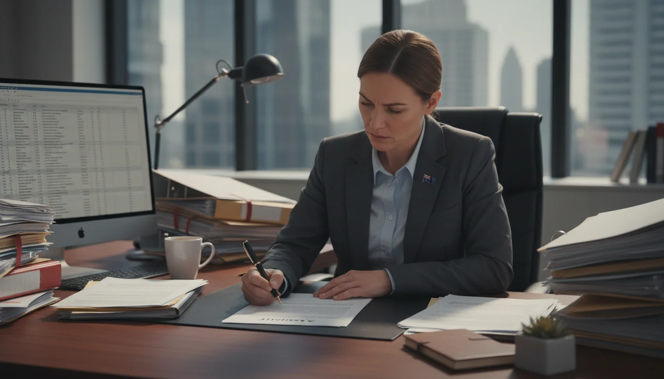 Australian lawyer drafting affidavit