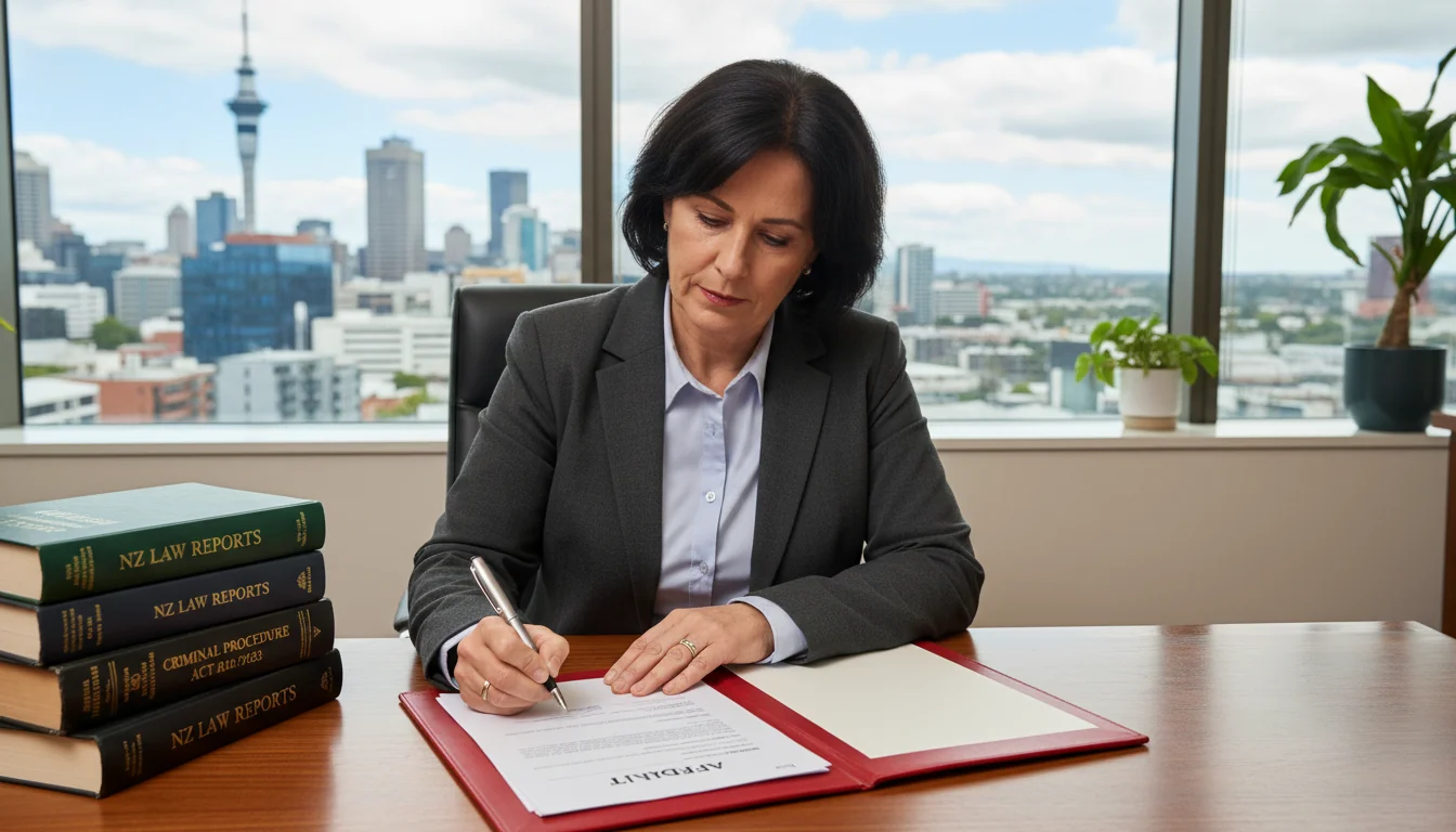 Professional signing affidavit document