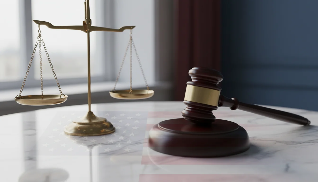 Gavel and scales of justice symbol