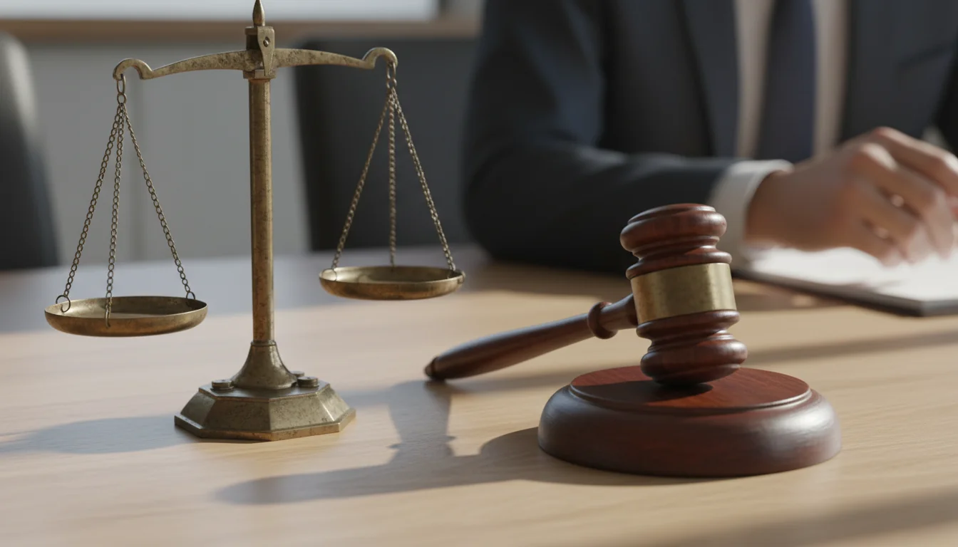 Gavel and scales of justice