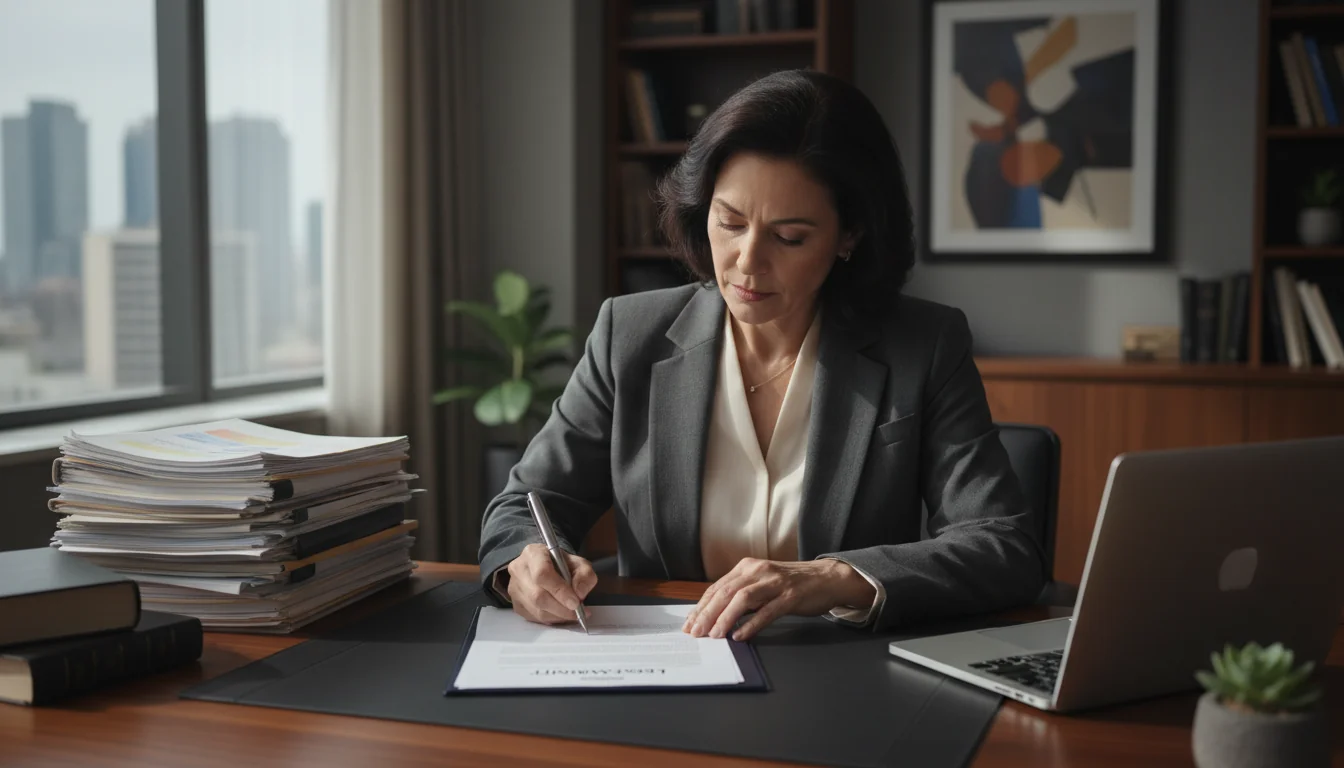 Professional signing affidavit document