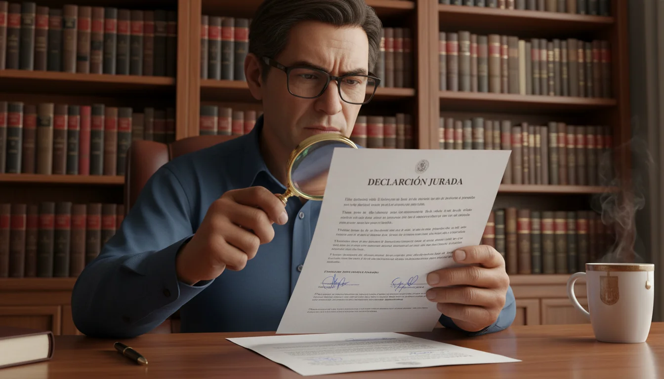 Adult reviewing legal papers
