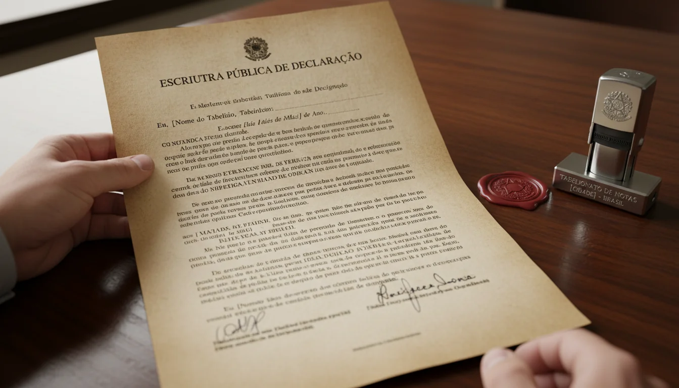 Official Brazilian legal declaration form