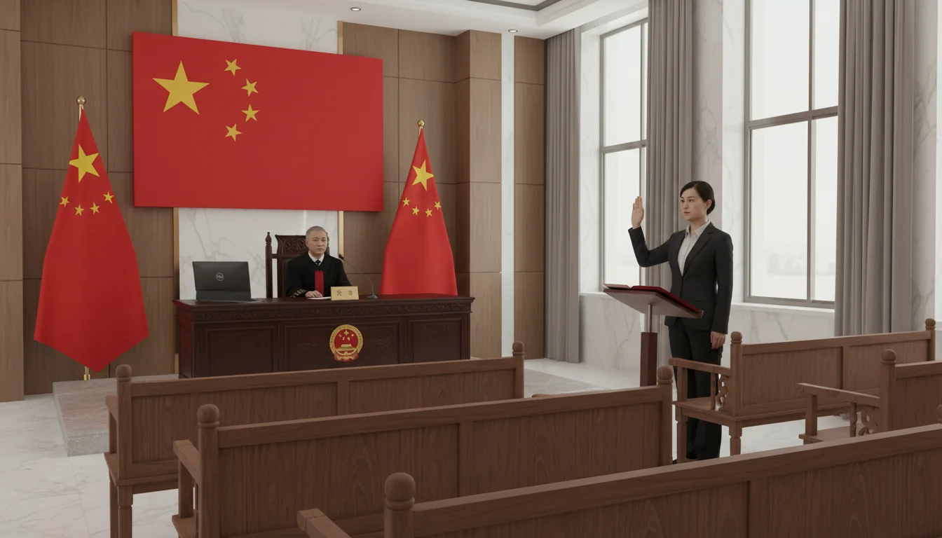 Courtroom oath ceremony China