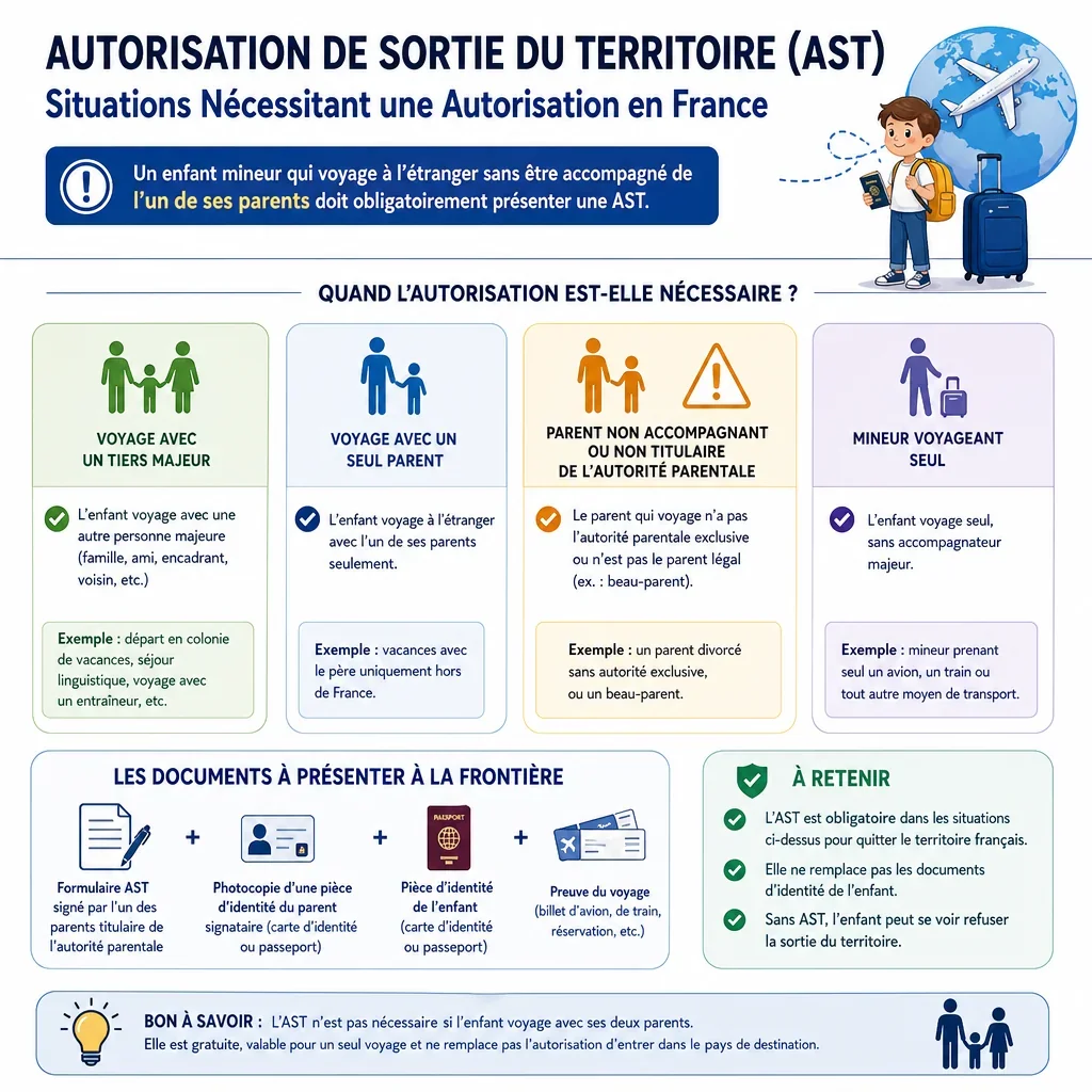 Situations nécessitant une autorisation de sortie du territoire