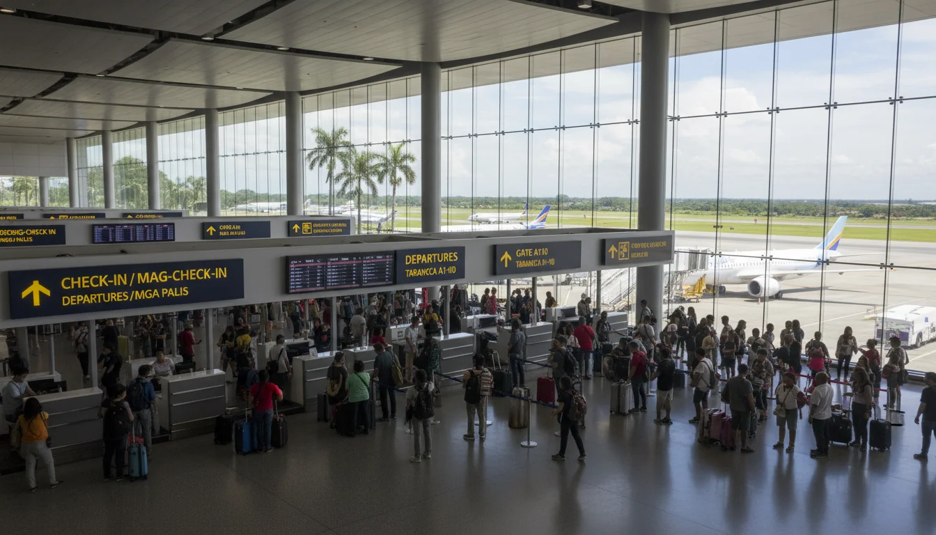 Family at airport terminal