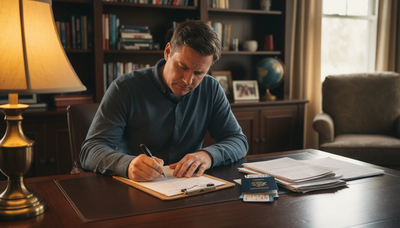 Parent signing consent form