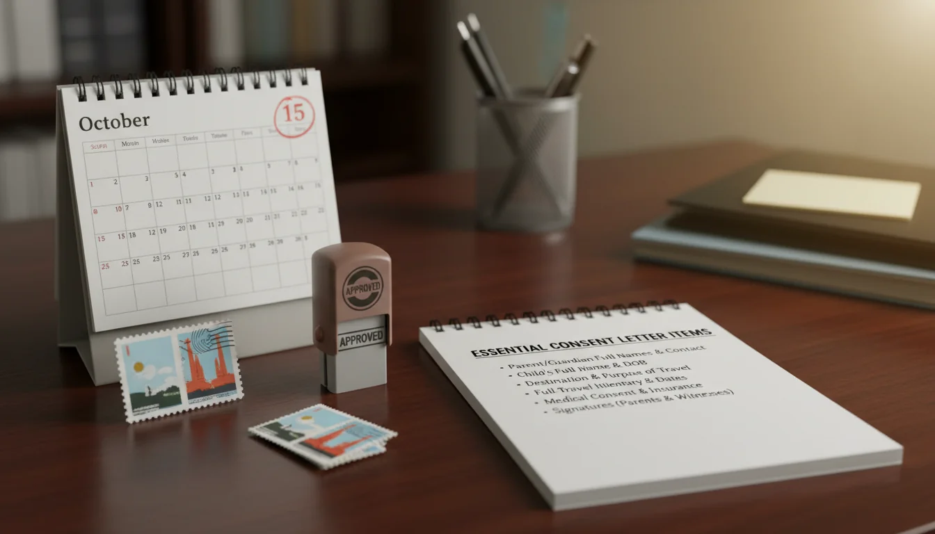 Checklist for consent letter elements