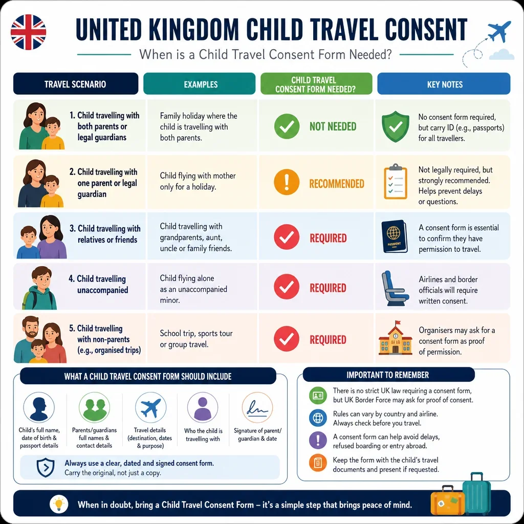 Child Travel Consent Scenarios