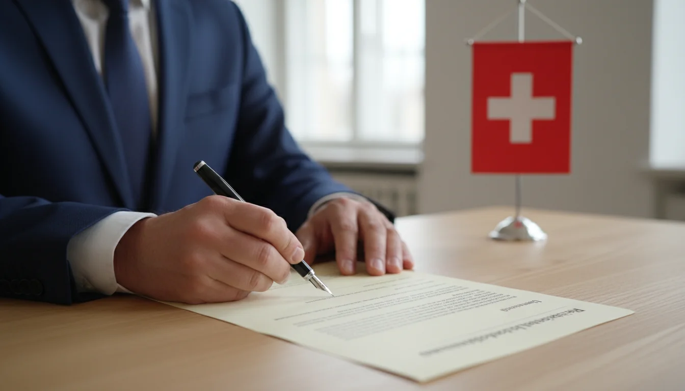 Signing Reisebegleitungserklärung document