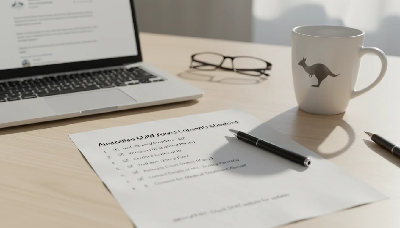 Checklist for travel consent requirements