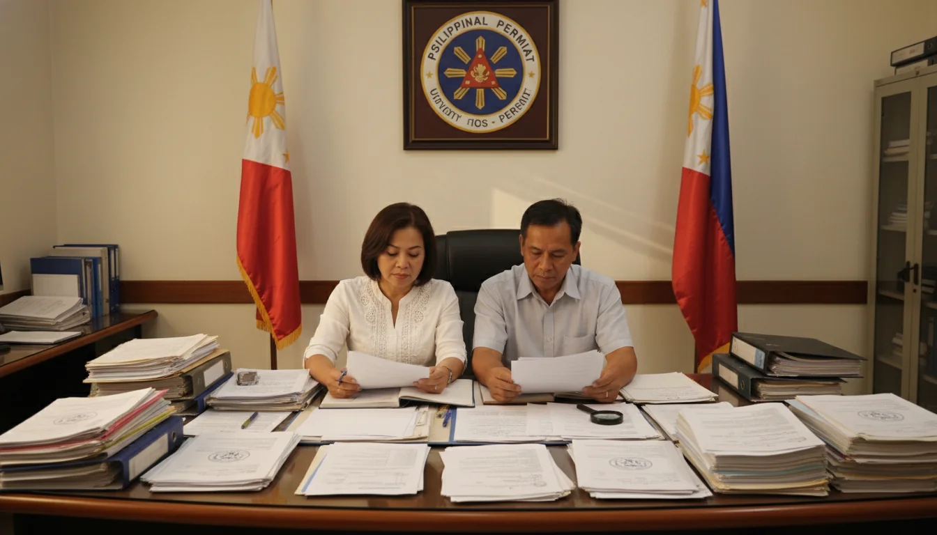 Family applying for travel permits